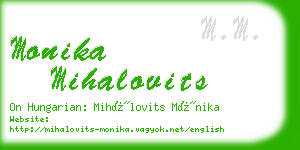 monika mihalovits business card